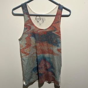 Rainbow / neon print tank top